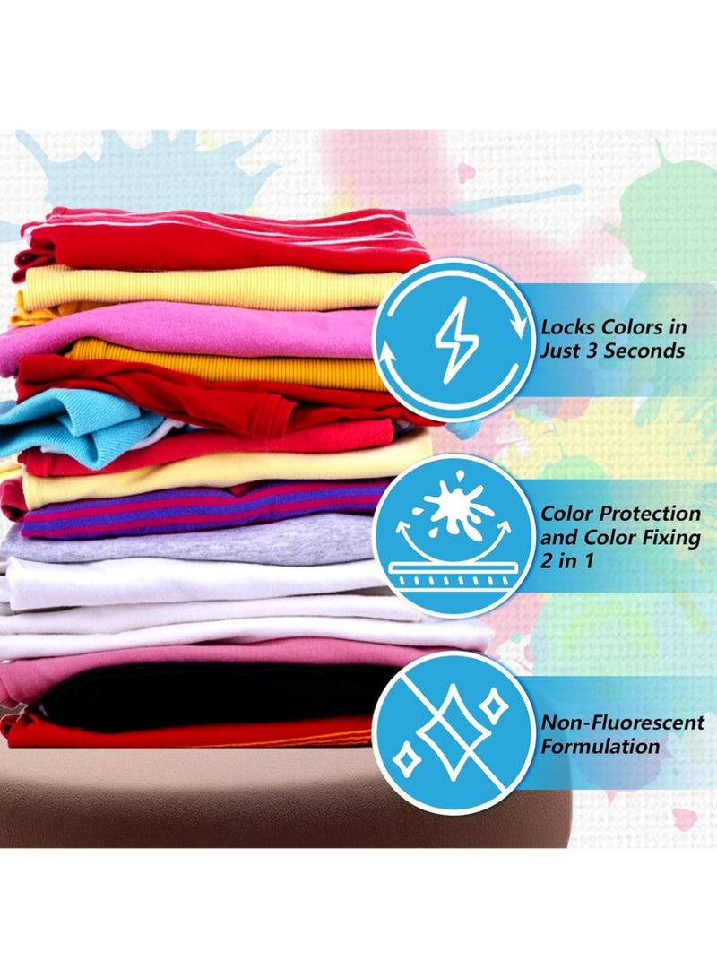 YOUGE Color Catcher Sheets - 100 Count Dye Trapper for Laundry to Prevent Color Bleeding,Allow Mixed Washes of Whites and Colors,Fragrance Free & Bleach Free Dye Grabber Sheets - Image 4